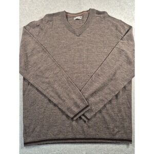 Smartwool Men's Kiva Ridge V-Neck Sweater Size XL Light Brown